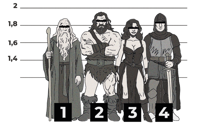 ilustración de estereotipos clásicos del rol por Borja de Frutos whoisrooster