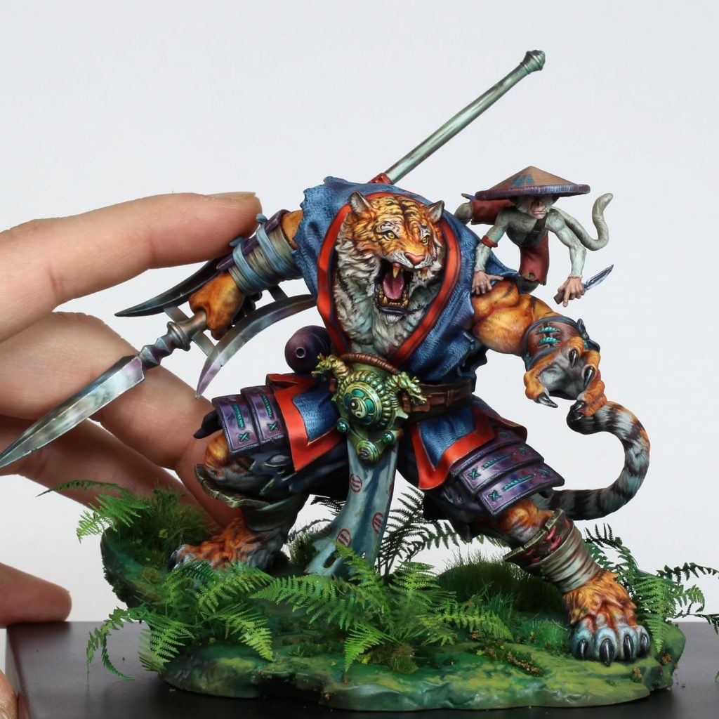Miniatura Tao Khan pintada por Sergio Vilches, basada en la escultura original de Iván Mata