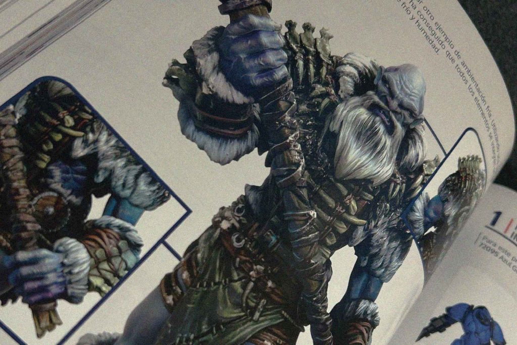 Figura de miniatura pintada siguiendo el sistema BSL del libro COLOR