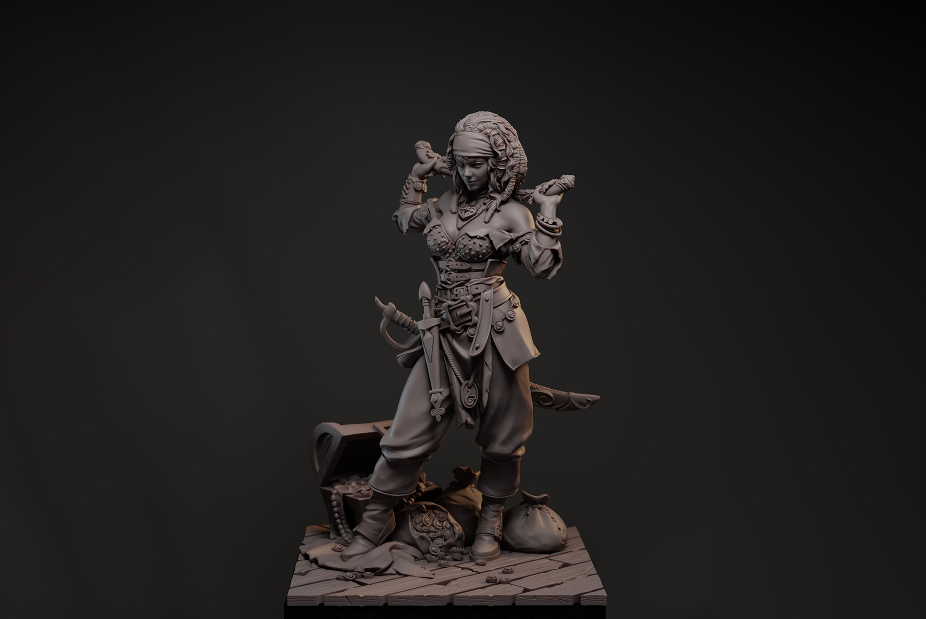 Escultura digital de miniatura mostrando el proceso artístico desde dentro, escultura y artículo por Sara Glezz