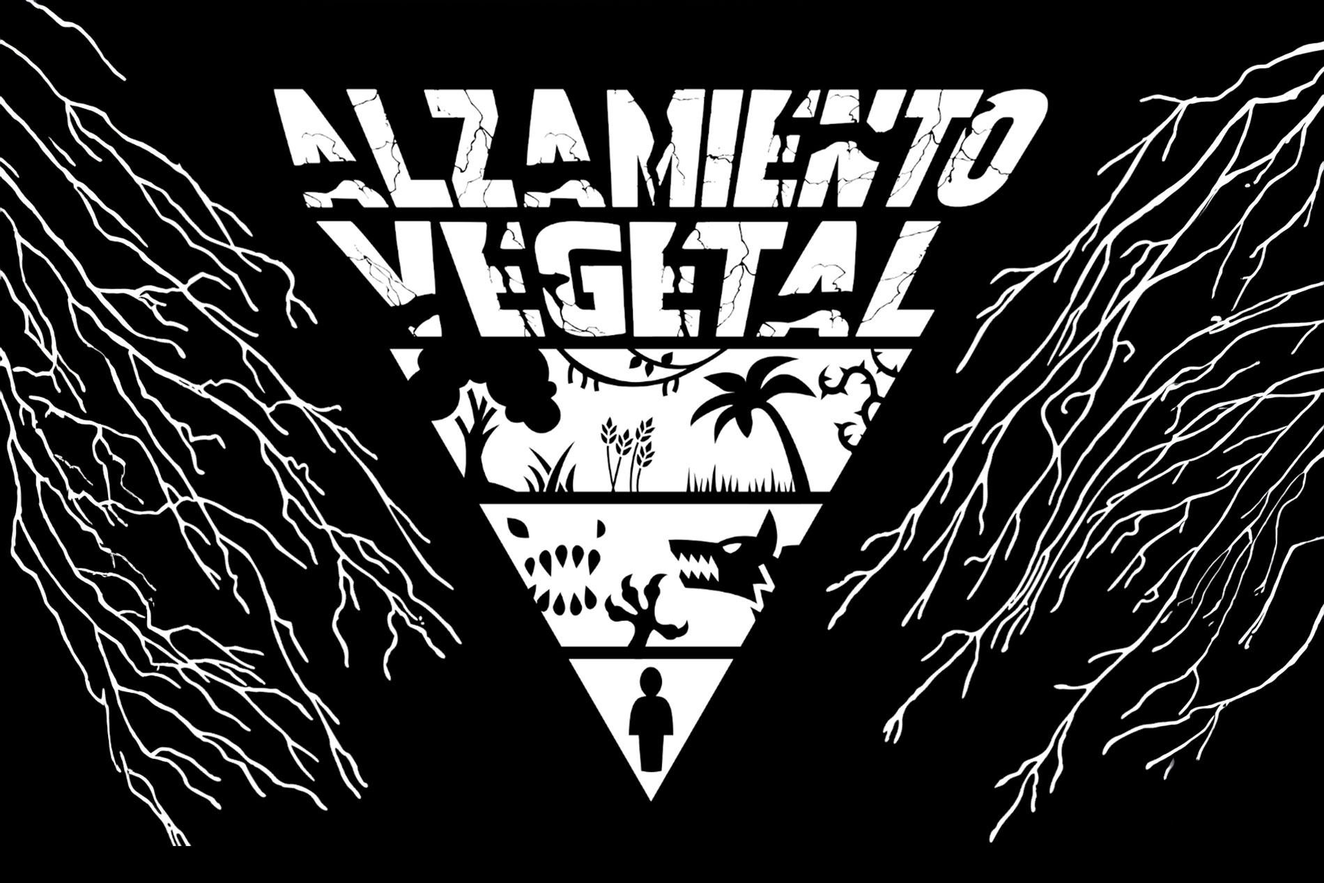 Logotipo de Alzamiento Vegetal, juego de rol postapocalíptico donde la naturaleza se ha convertido en depredadora