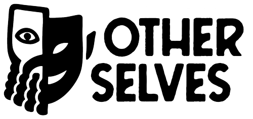 Logotipo de Other Selves con máscaras teatrales en blanco y negro.