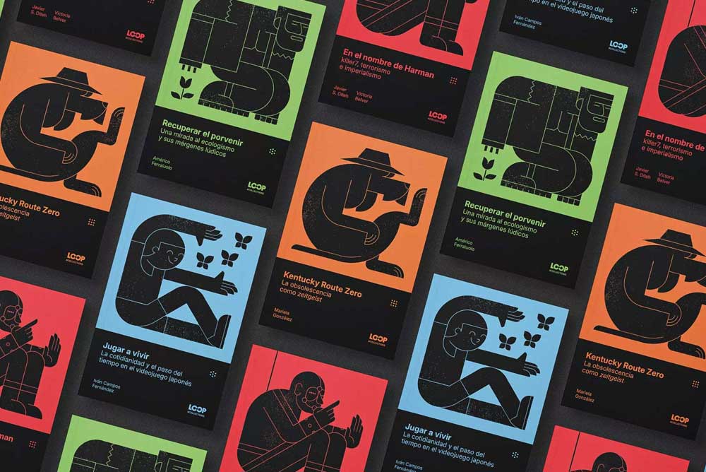Portadas de la colección LOOP#Collections de Editorial GameReport, una nueva línea de ensayos sobre videojuegos