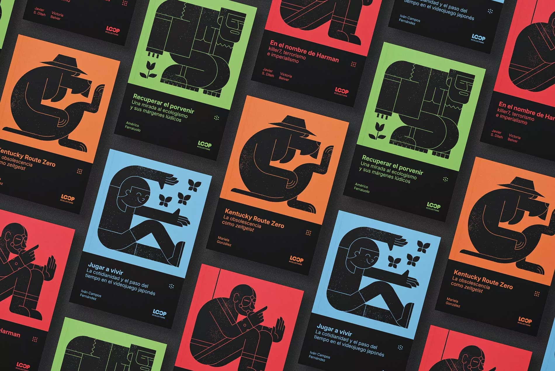 Portadas de la colección LOOP#Collections de Editorial GameReport, una nueva línea de ensayos sobre videojuegos