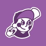 Logotipo de Piñata Games con su personaje ilustrado sobre fondo morado.