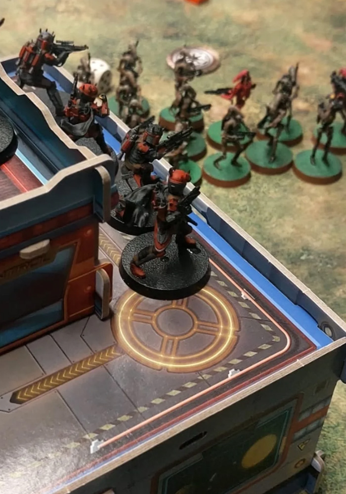 Miniaturas de Star Wars Legion durante una partida entre la República y los Separatistas