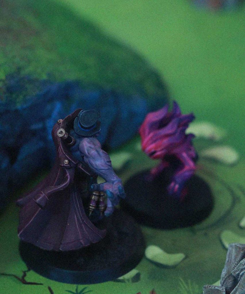 Miniatura pintada de un personaje de The Age of Rift